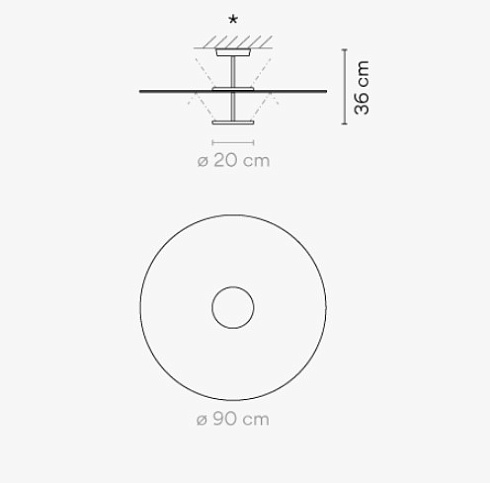 Потолочный светильник Vibia Flat 5926 White Flat 592610/1A