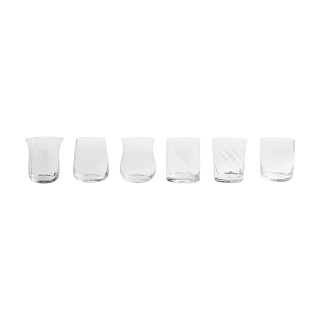 Texture Transparent H.10.2 cm set of 6