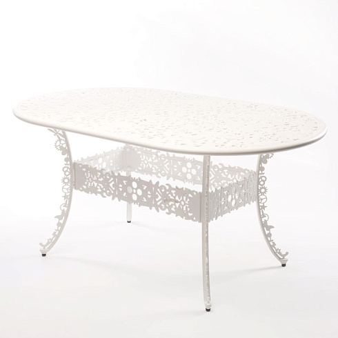 Обеденный стол Seletti Aluminium Oval White Industry Collection 18688 BIA