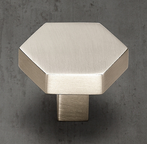 Ручка-кнопка Restoration Hardware Lambeth Hex. d.3.8 Satin Nickel Lambeth Hexagonal 24170309 SNCK