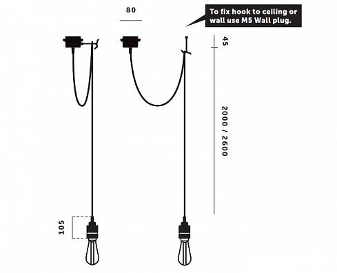 Подвесной светильник Buster and Punch Hooked 1.0 Steel Hooked RHK-07304