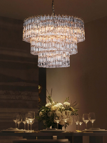 Люстра Delight Collection PL9203CF clear PL9203 PL9203CF clear, antique brass