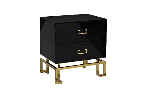 Тумба черная 2 ящика см Garda Decor KFG059 