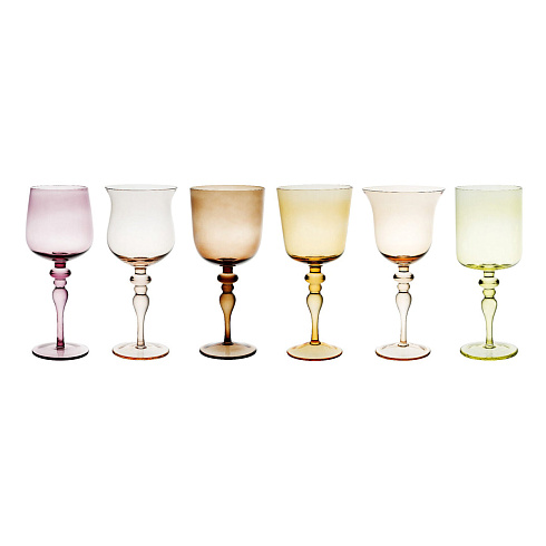 Набор бокалов Bitossi Home Diseguale Amber/Pink set of 6 Diseguale MCV01401