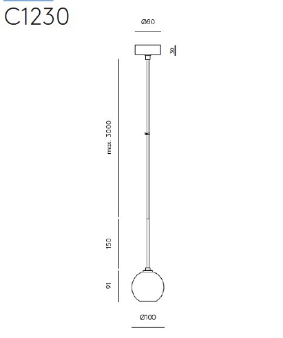 Подвесной светильник Aromas del Campo Lita Matt Black Lita C1230+Matt black