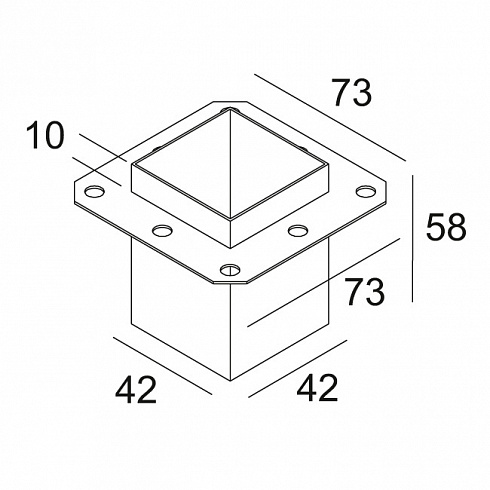 Запчасть Delta Light 302 19 21 CONCRETE BOX