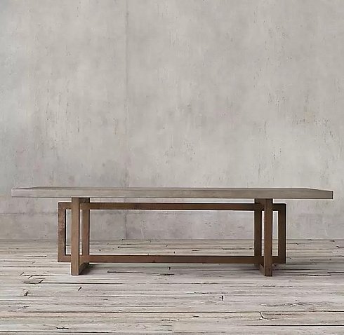 Обеденный стол Delight Collection Outdoor Stone 300 Stone Stone Table 300х100х75h