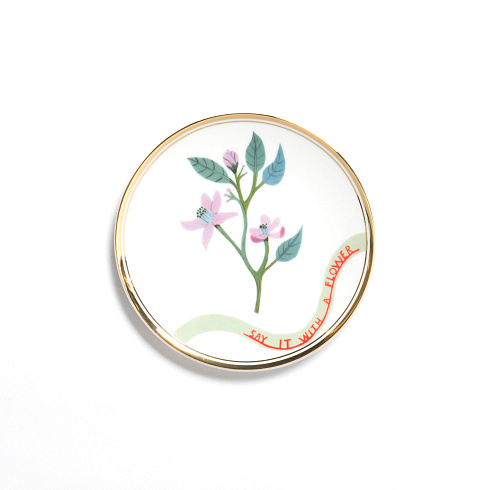 Десертная тарелка Bitossi Home Clematide Botanica BOT00071