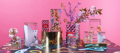 Ваза Seletti Lipsticks Small Toiletpaper Glass Vase 14123