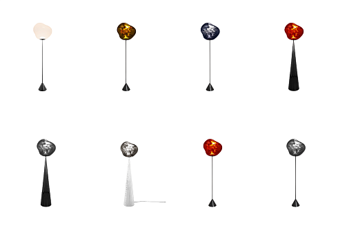 Торшер Tom Dixon Melt Cone Fat Opal/Silver LED Melt MES01OP-FUN05M2