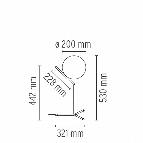 Настольная лампа Flos IC Lights T1 chrome Ic Lights F3170057