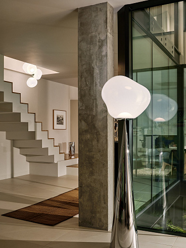 Торшер Tom Dixon Melt Cone Fat Opal/Silver LED Melt MES01OP-FUN05M2