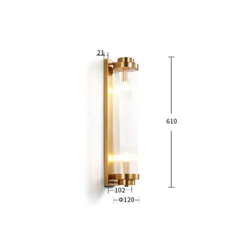 Настенный светильник Delight Collection 88008W/L brass Wall lamp