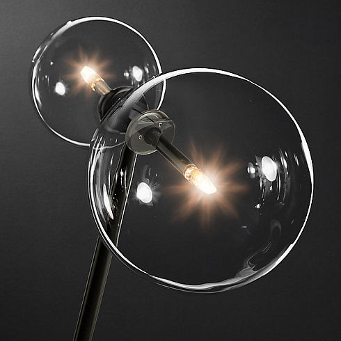 Настольная лампа Restoration Hardware Glass Globe Mobile Boom Black Glass Globe 68180031 BLK