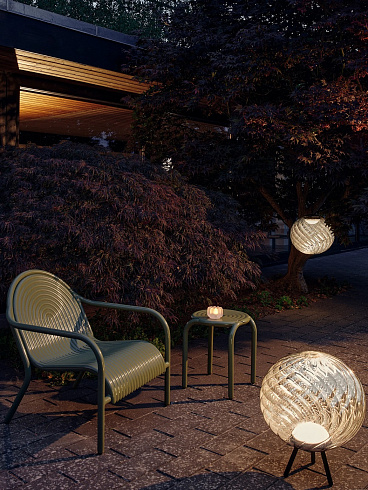 Портативный светильник Tom Dixon Whirl Silver/black LED Whirl WHSP01CH-PHUN01M1