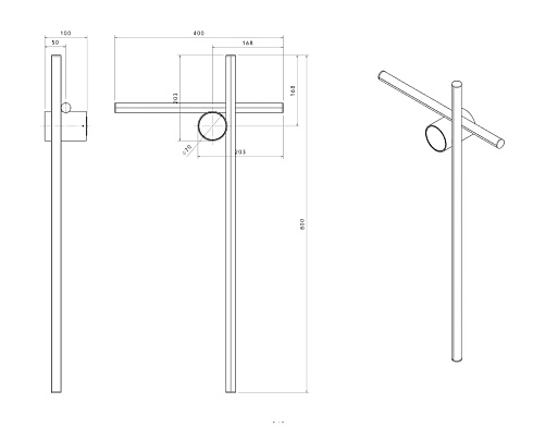 Настенный светильник Flos Coordinates W2 Argent Coordinates F1811033