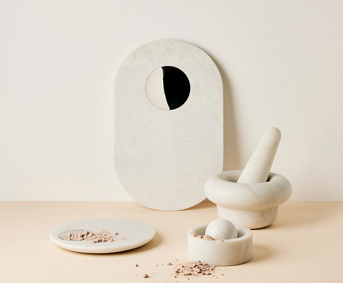 Ступка Tom Dixon Pestle and Mortar white Stone STPM11W