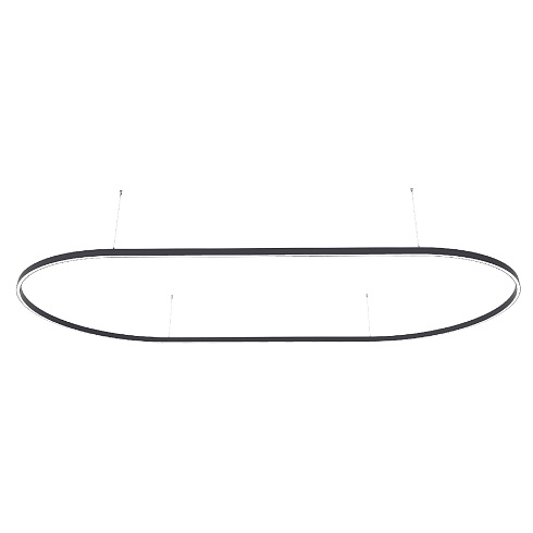 Подвесной светильник ILTI LUCE Zirkol Oval 103W 4000K Dali Black  Zirkol BZRO16A30G15NNE