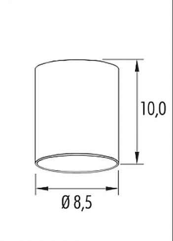 Потолочный светильник Oty Light X7 R 10W 3000K 50 White Triac Pop 3X7R.H23L.66