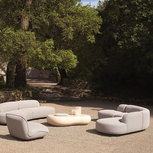 Уличный диван Eichholtz Björn L Mauritius light grey  Björn 116533