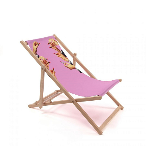 Шезлонг Seletti Lipstick Pink Toiletpaper Deckchair 16685