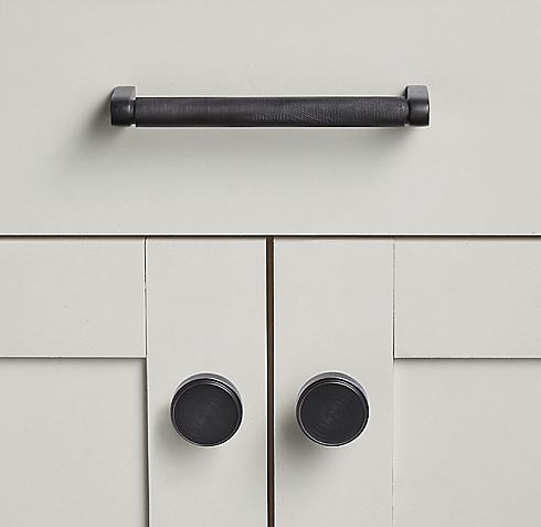 Ручка-кнопка Restoration Hardware Lambeth Knurled d.3.2 Satin Nickel Lambeth Knurled 24170037 SNCK