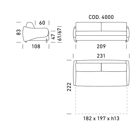 Диван Dienne Salotti Tea 4000 Views II tea_4000