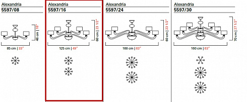 Люстра Barovier & Toso 5597/16 Alexandria 5597/16/CC/CN/NN