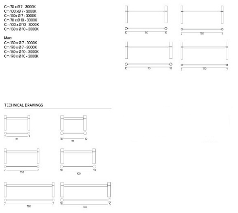 Подвесной светильник HENGE Tubular Horizontal Tubular Horizontal