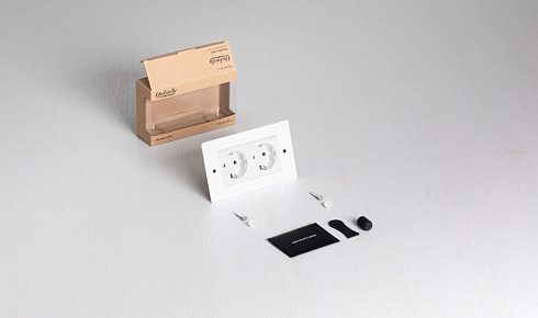 Розетка Buster and Punch 2G white Sockets UK UK-MG-CO-2G-WH-A