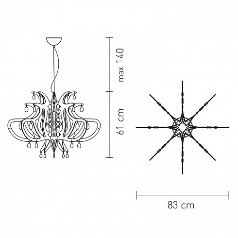 Люстра Slamp Medusa Black Medusa MEDSM00BLK01T00000EU