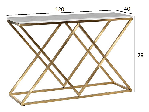 Консоль Bianco Namibia см Garda Decor 47ED-CST026GOLD 