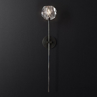 Boule De Cristal Grand Single Sconce Bronze