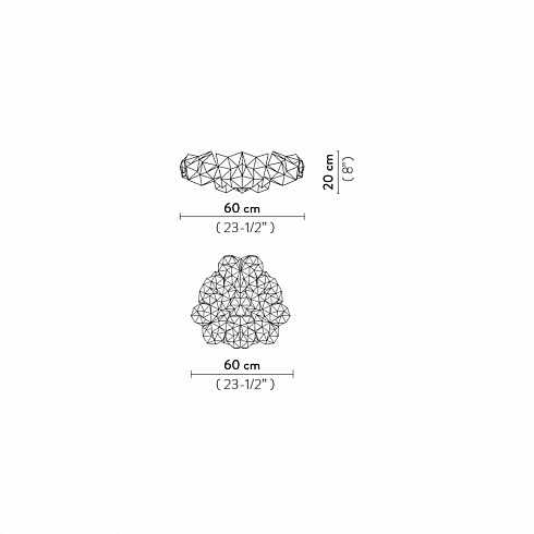 Настенный/Потолочный светильник Slamp Drusa Velvet Drusa DRUCM00VLV00000000EU