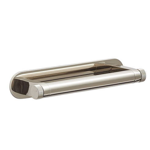 Ручка-скоба Rejuvenation West Slope Rounded Backplate L.10.2cm Polished Nickel West Slope 2161129