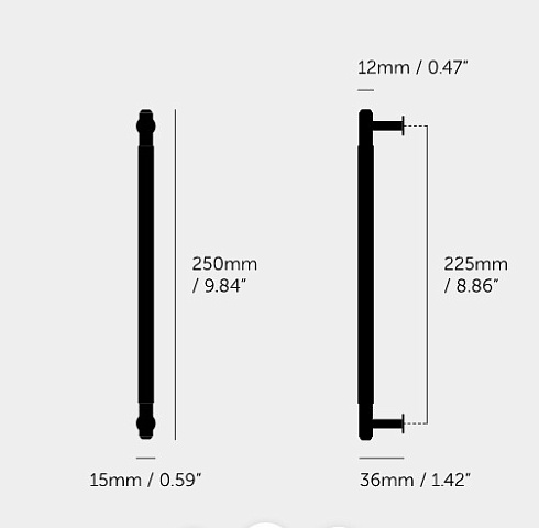 Ручка-скоба Buster and Punch Pull Bar Linear Medium Black Linear GPB-02293