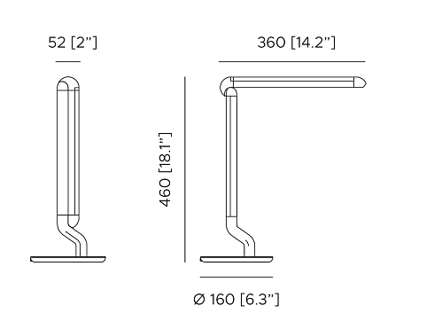 Настольная лампа Contardi Picchio Polished aluminium / Cognac leather Picchio ACAM.006318
