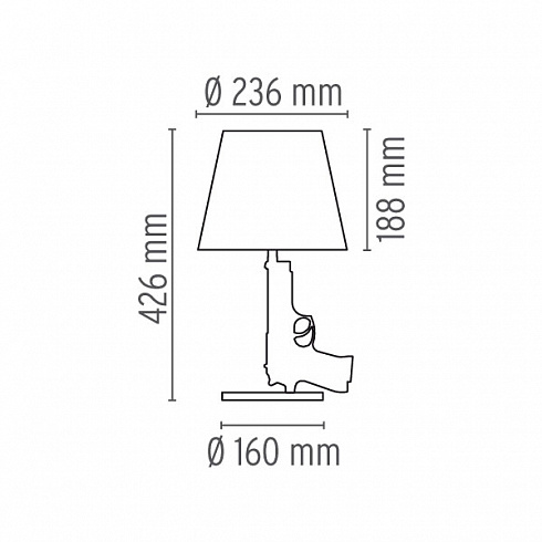 Настольная лампа Flos Bedside Gun gold Guns F2953000