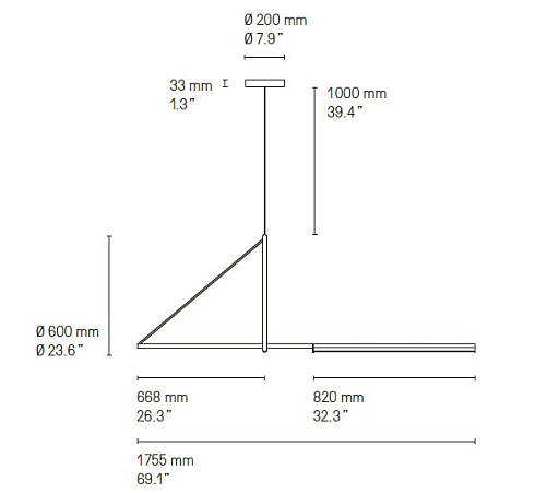 Подвесной светильник CVL Luminaires CERCLE ET TRAIT XL Graphite CERCLE ET TRAIT SG