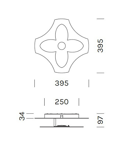 Настенный/Потолочный светильник Olev Ornato F Ornato 2570MOPBP