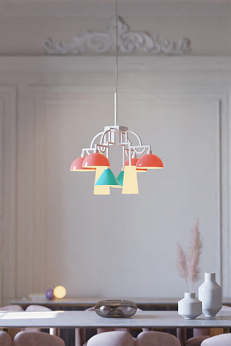 Люстра MM Lampadari Mya 7415/8 Mya 7415/8 Brunito Burnished+verde/bianco     