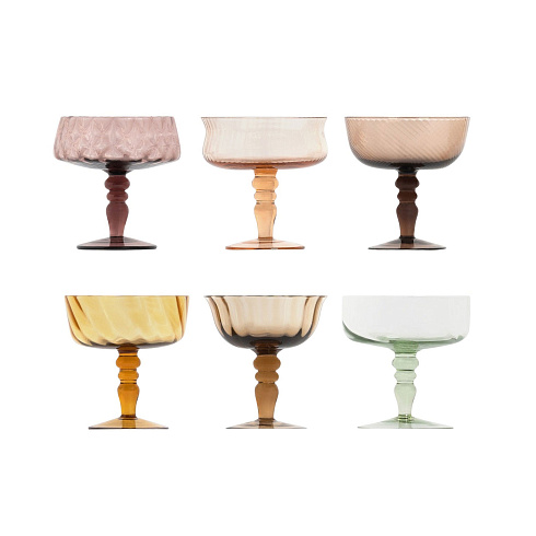 Набор бокалов Bitossi Home Diseguale Amber/Pink set of 6 Diseguale MCV02022