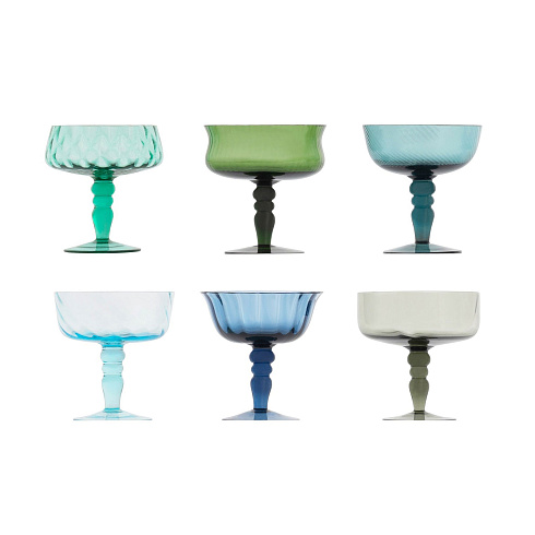 Набор бокалов Bitossi Home Diseguale Blue/Green set of 6 Diseguale MCV02023