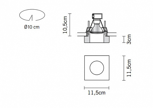 Встраиваемый светильник Fabbian D27F0900 Faretti