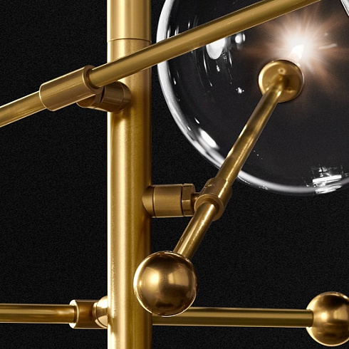 Люстра Restoration Hardware Glass Globe Mobile 55" Lacquered Burnished Brass Glass Globe 68090118 LBB