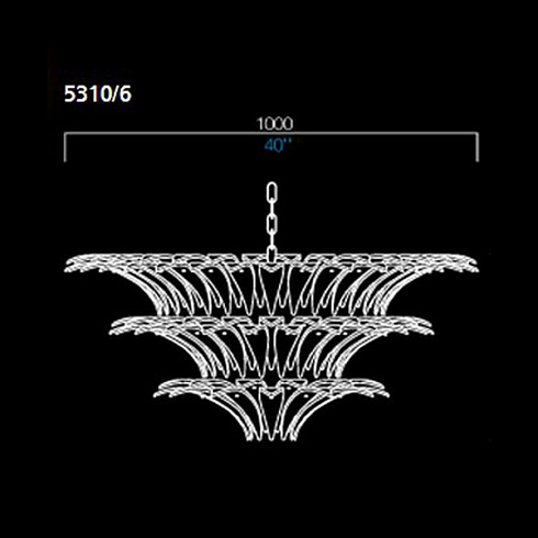 Люстра Barovier & Toso 7385/6/CC/OG Palmette