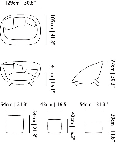 Диван Moooi Love Love Sofa PLOVESOFAI