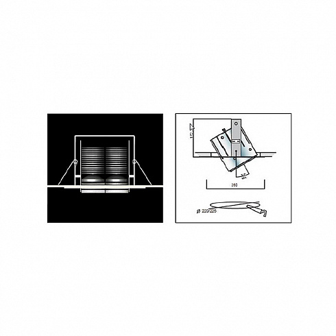 Встраиваемый светильник Lamp International F-106 bianco LED Concept