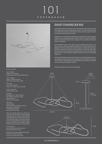 Люстра 101 Copenhagen Ghost Big Chrome Ghost 242013