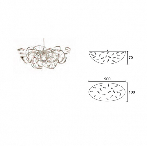 Люстра Brand Van Egmond Delphinium Oval 200 Delphinium DOC100N